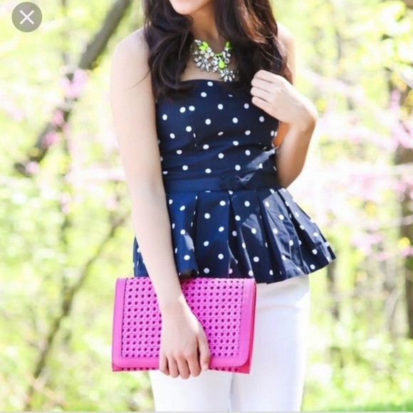 Vintage Abercrombie and Fitch strapless polka dot top 🧺